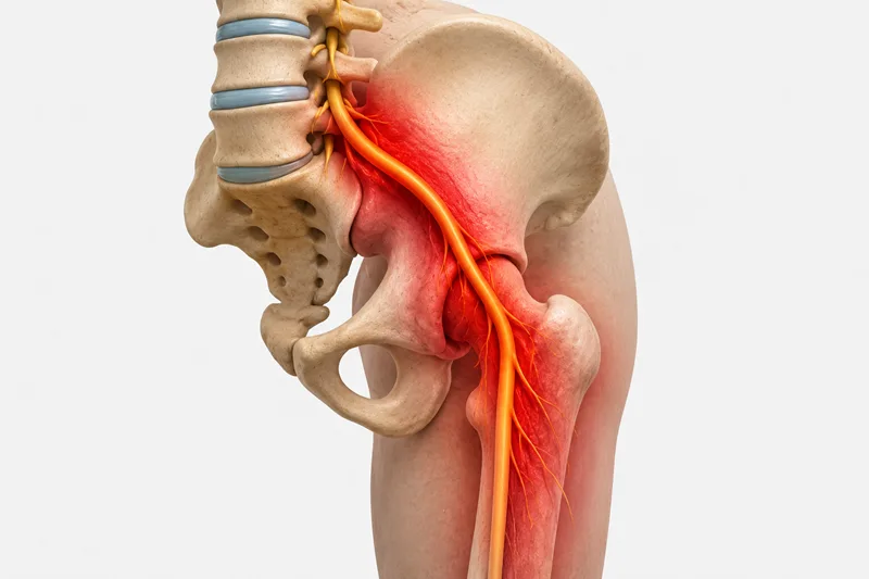 Ciática y dolor que baja a la pierna
